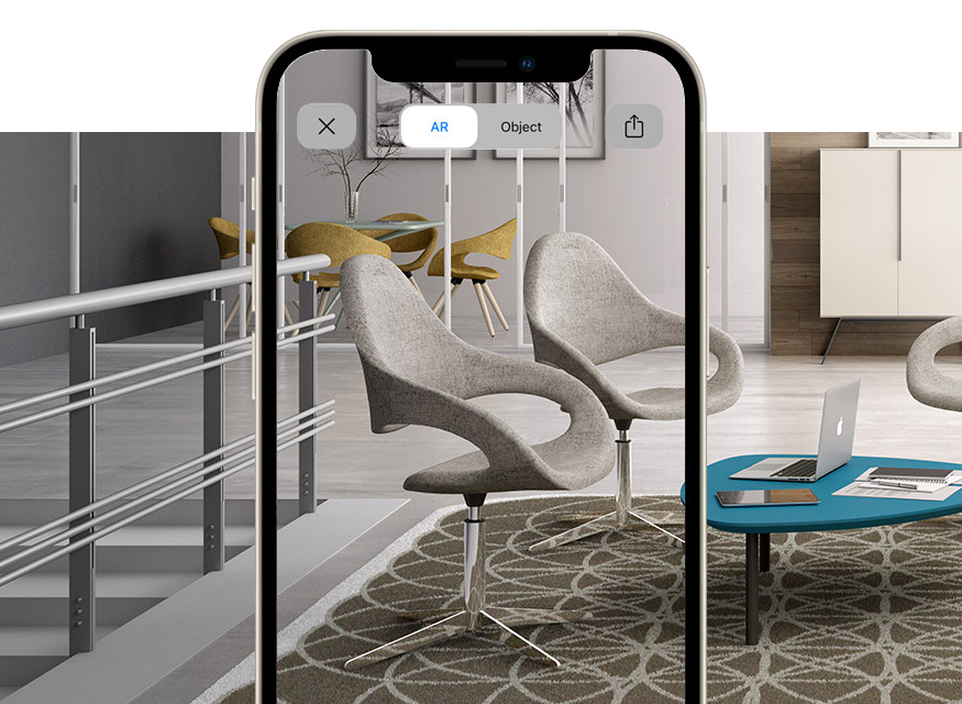 design chaise longue pour l'interieur avec realite augmentee Samba Plus