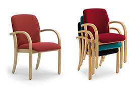 Chaises en bois maisons de retraite Kali