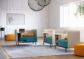 Canape d'attente avec box de rangement Around Box LT