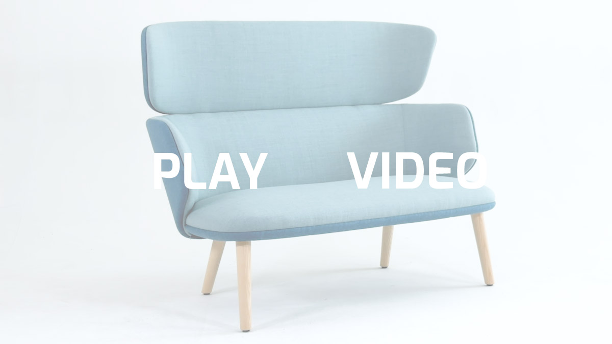 Canape' de lounge colore', a' dossier haut et pieds en bois | Alise' 4G by Leyform