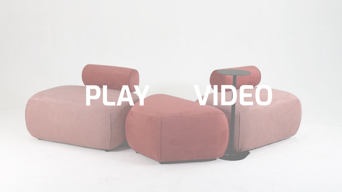 Pouf modulaire avec code design pour open-space informel | Nodo by Leyform