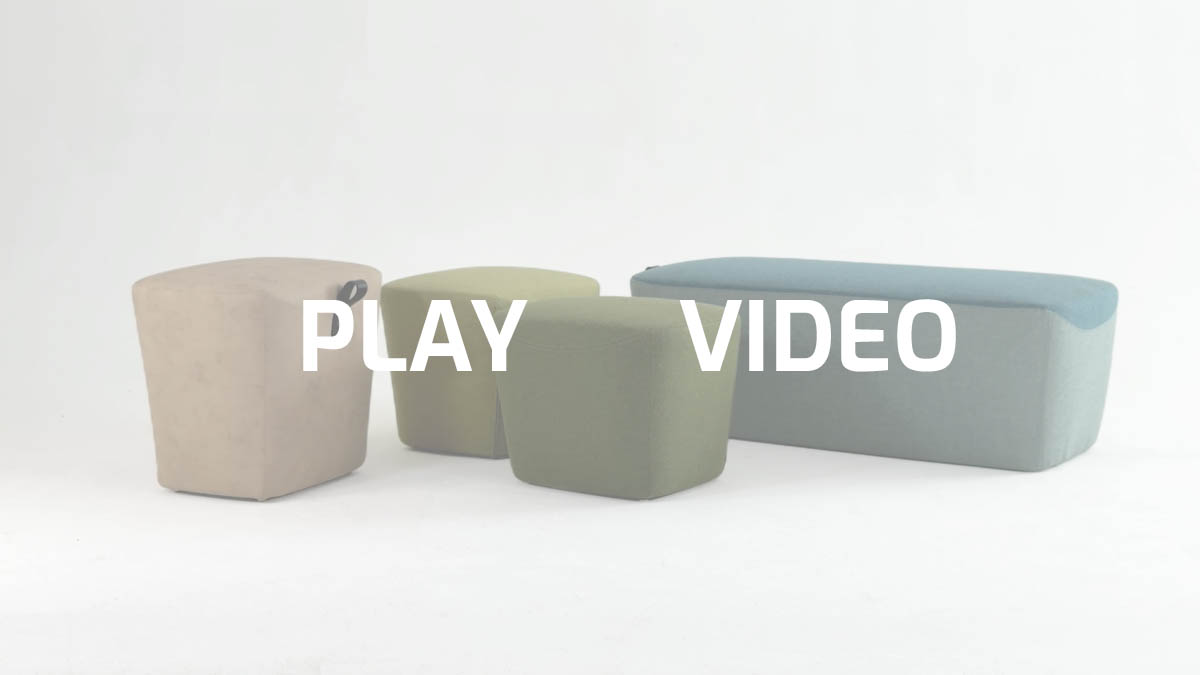 Pouf avec poignee lateral multifonctionnel | VIC by Leyform
