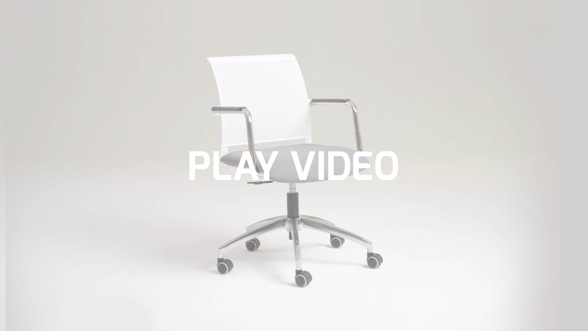 Design fauteuil blanc avec dossier en maille | Cometa by Leyform