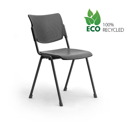 Chaises en plastique recyclable pour salle polyvalente et salle d'enseignement