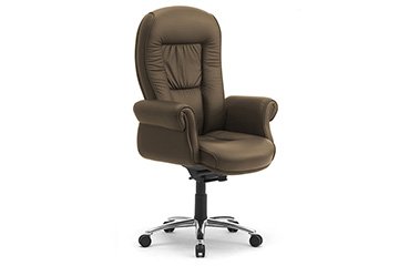 Fauteuils en cuir confortables pour bureaux de direction, avocats, notaires, professionnels avec accoudoirs rembourres Doge Lux