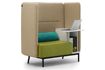 Canapes et fauteuil lounge de travail avec tablette Around BOX