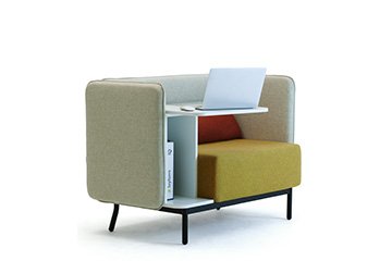 Canape' et fauteuil lounge de travail avec tablette Around Box lt