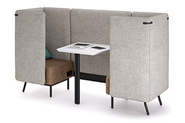 Office-pod alcove canape' avec table peninsule Around Lab LT