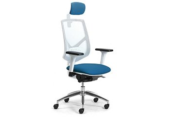 Fauteuil ergonomique avec design dossier filet blanc Active Re