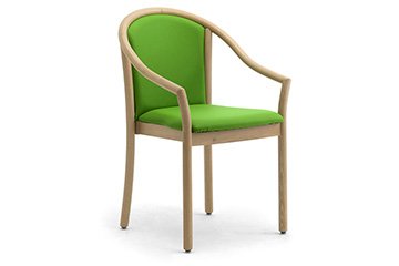 Chaise en bois pour collectivites avec accoudoirs Mitos