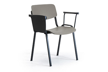 Chaise iso coloree avec tablette pour conferences et formations Sally