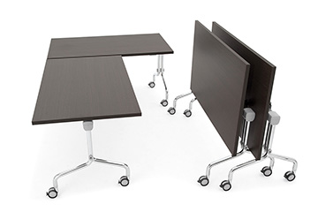 Tables empilables avec roulettes et plateau inclinable Arno 5