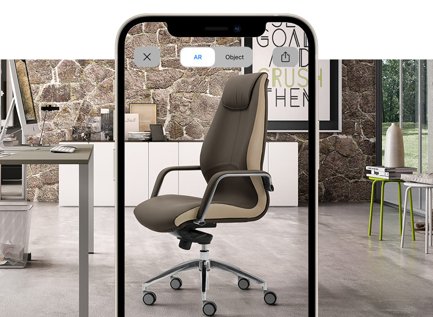 moderne fauteuils de bureau avec design elegant avec realite augmentee Wave