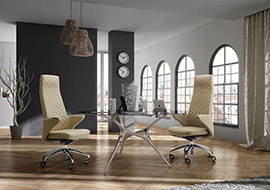 Fauteuil de direction Zeus, ligne minimaliste et personnelle, pour bureaux de prestige