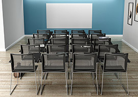 chaises a mailles espacees pour les cours et les formations avec rabat i-Like RE