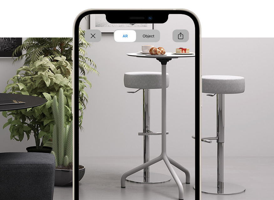 tables rondes pliantes hautes pour bar pub ou restaurant avec realite augmentee POLAR