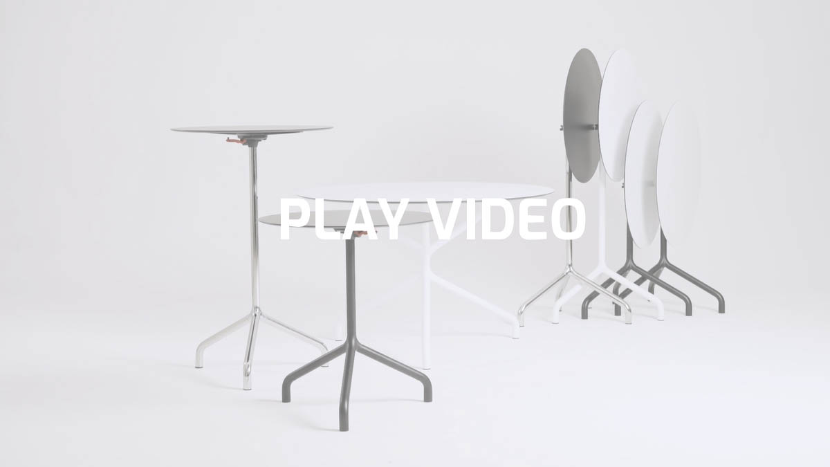 Table pliante blanc pour bar ou bistro | Polar by Leyform